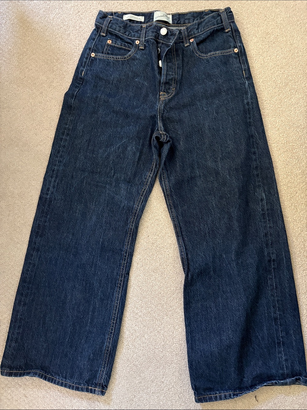 Women’s Dark Blue Wide-Leg Jeans